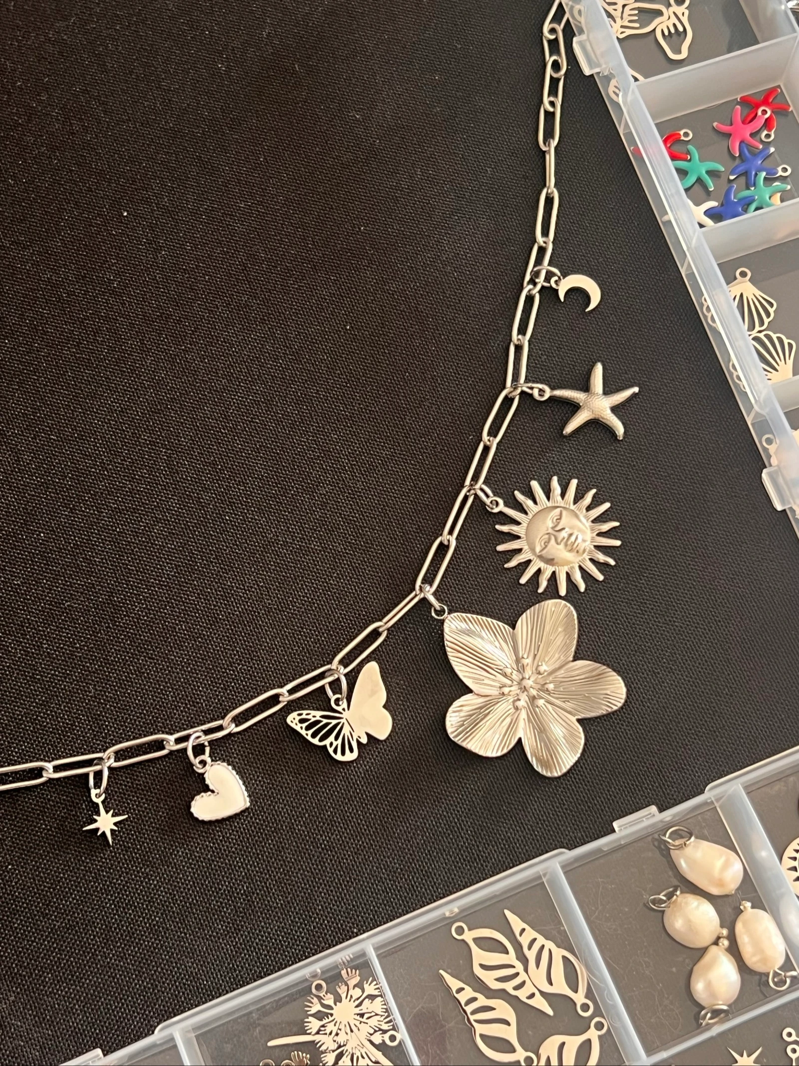 Collier Breloque/Charms à personnaliser acier inoxydable doré ou argenté  – photo 3